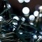 33ft Black Wire Christmas Lights - 100 LED Gothic String Lights with Memory Function & 8 Modes - Waterproof White LED Fairy Lights for Goth Home Decor, Christmas Trees, and Indoor Outdoor Parties